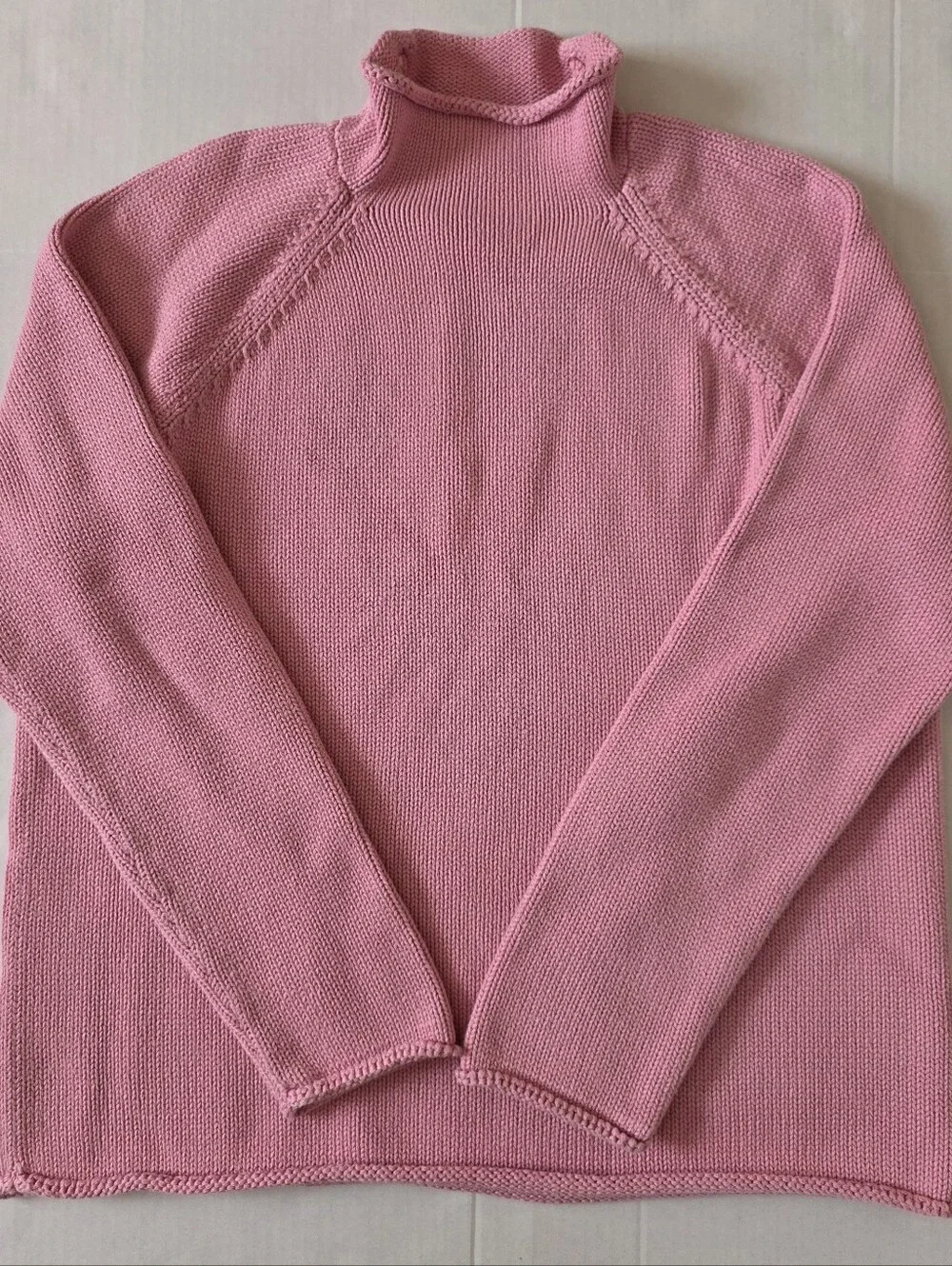 J Crew 1988 Oarsman Rollneck Sweater M Bubblegum Pink Preppy Heritage Old Money